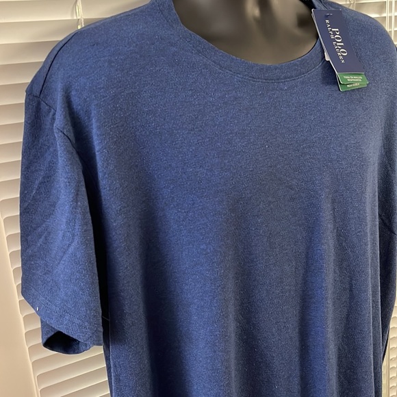 Polo Navy Mesh Stretch Moisture Wicking Short Sleeve Tagless Crewneck T-Shirt - Picture 4 of 8